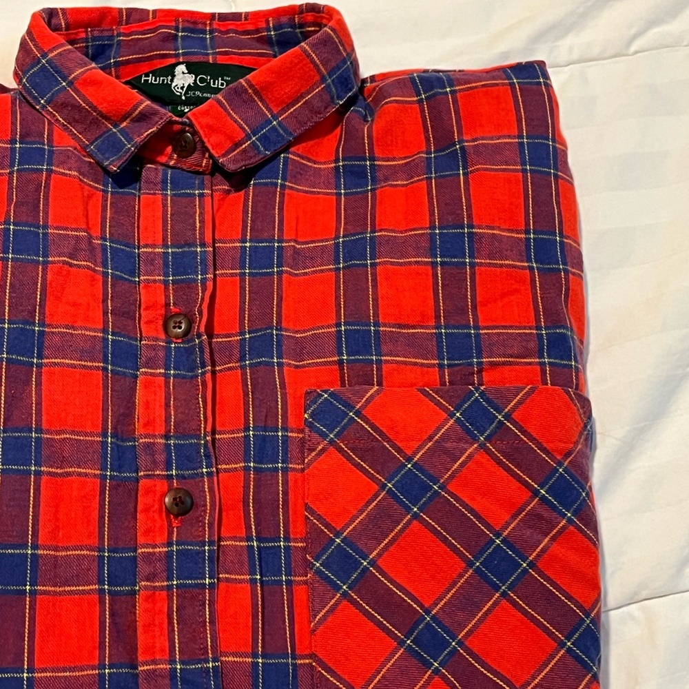 Retro JC Penny Plaid Button Down Shirt